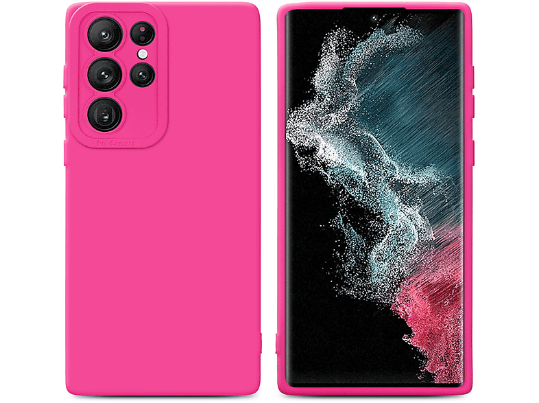 CADORABO Schutzhülle TPU Fluid Style, Backcover, Samsung, Galaxy S22 ULTRA, FLUID HOTPINK | Backcover