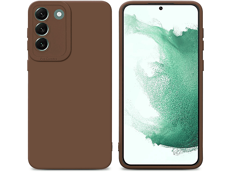 CADORABO Schutzhülle FLUID BRAUN Galaxy Samsung, PLUS, TPU S22 Backcover, Fluid Style