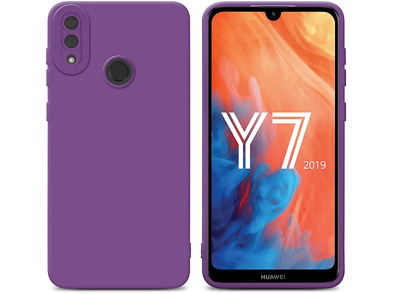 Großer Sonderpreis!! CADORABO Schutzhülle TPU Fluid / PRIME FLUID LILA Y7 Huawei, 2019, 2019 Y7 Style, Backcover, MATT