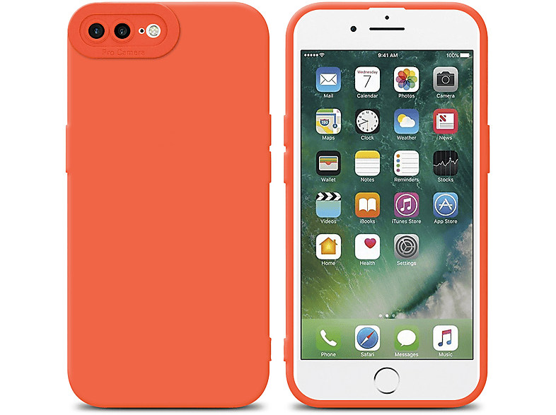 Style, Apple, Backcover, 8 TPU Schutzhülle PLUS Fluid PLUS PLUS, 7 7S iPhone / / FLUID CADORABO ORANGE