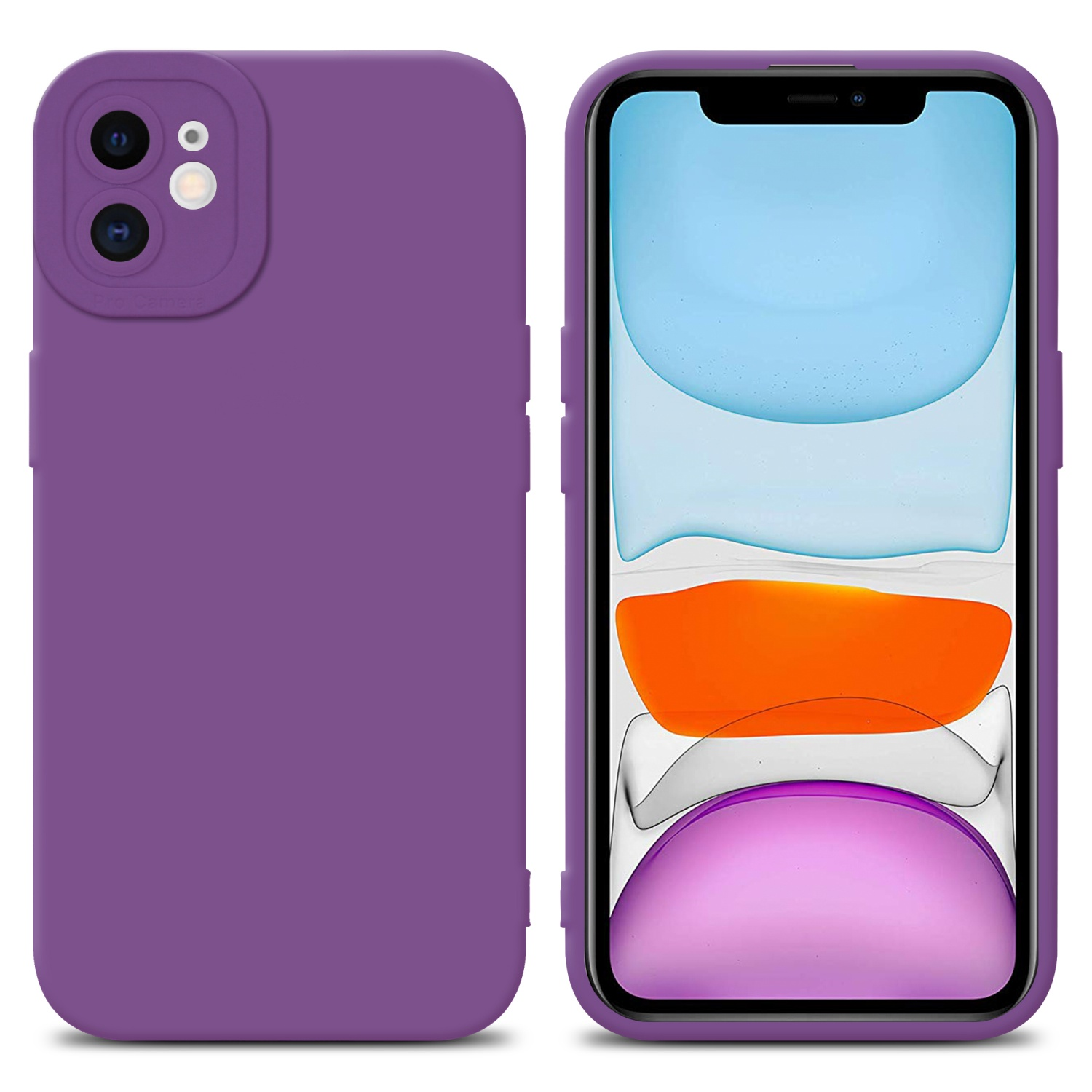 CADORABO Schutzhülle Fluid 12, iPhone Backcover, LILA FLUID MATT Apple, Style, TPU