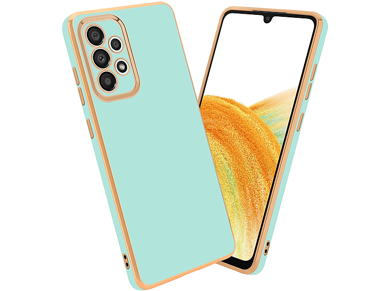 Glossy Handyhülle Mint Gold CADORABO mit Galaxy A33 Grün Kameraschutz, 5G, Samsung, Backcover, -