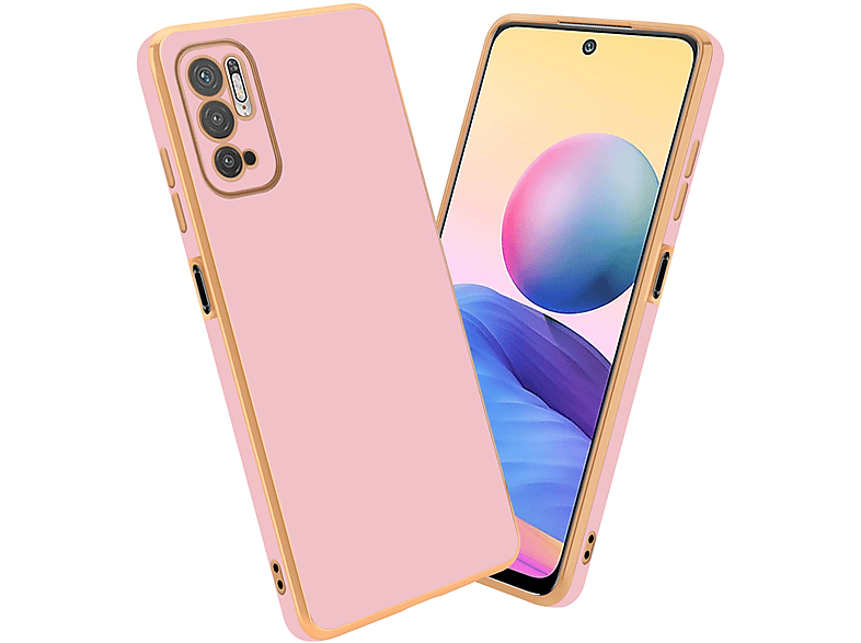 CADORABO Handyhülle mit Kameraschutz, Xiaomi, 5G 10 Gold RedMi Glossy Backcover, Rosa - POCO M3 5G, / PRO NOTE