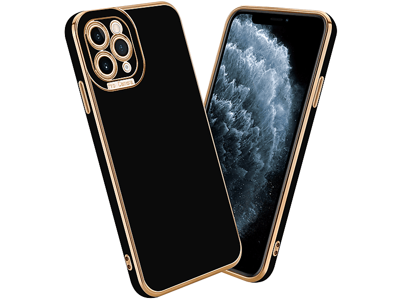Schwarz Glossy Kameraschutz, CADORABO iPhone Gold 11 Rosé - Apple, PRO, mit Schutzhülle Backcover,