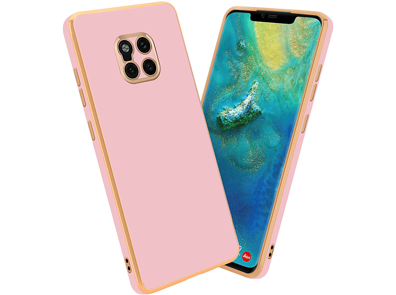 Cadorabo Cover Per Huawei P30 - Rosa E Oro - Custodia TPU Sottile E Flessibile Con Protezione Fotocamera - 3