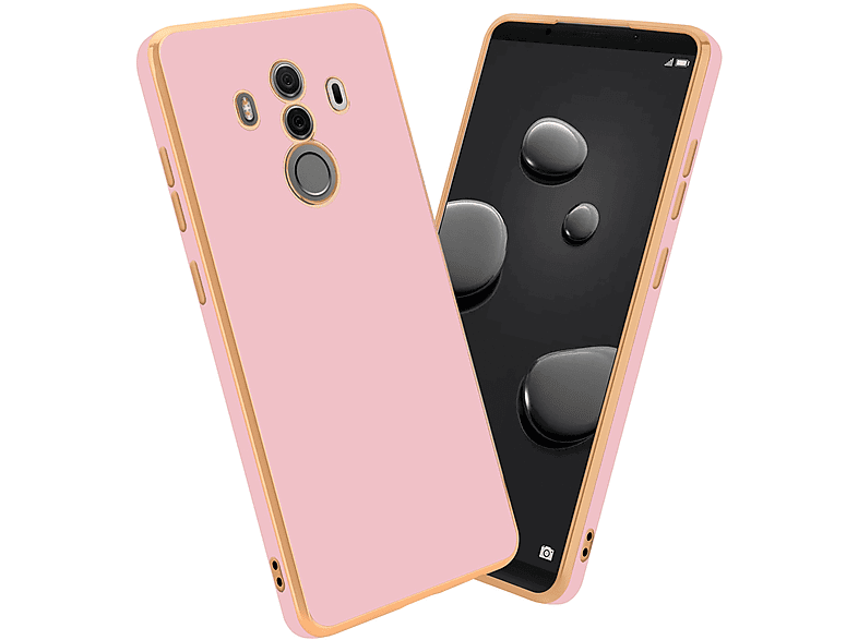 CADORABO Custodia In Silicone TPU Cover Con Protezione Per La Fotocamera Cover Per P30 Pro Glossy Viola Oro 102310306