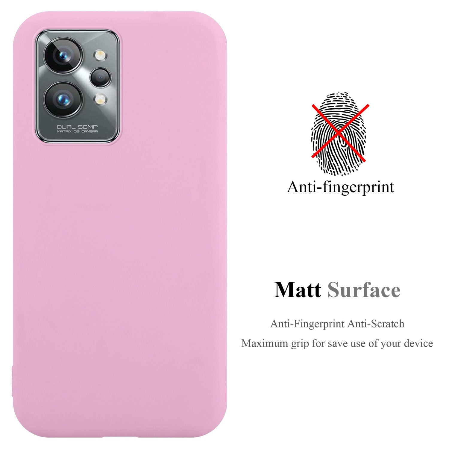 ROSA Backcover, Realme, CADORABO TPU PRO, im Candy 2 Style, GT CANDY Hülle