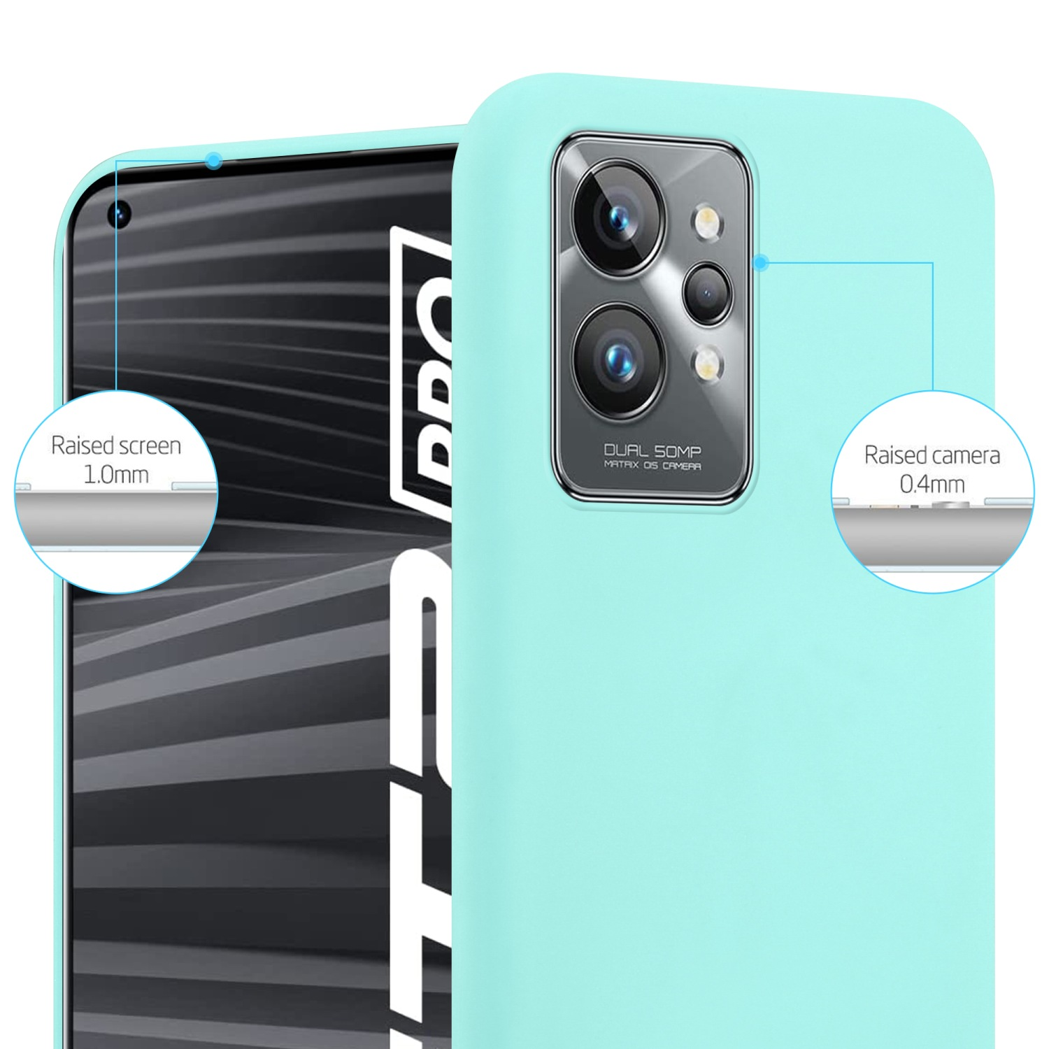 CADORABO Hülle im TPU Candy PRO, Backcover, Style, Realme, 2 GT BLAU CANDY