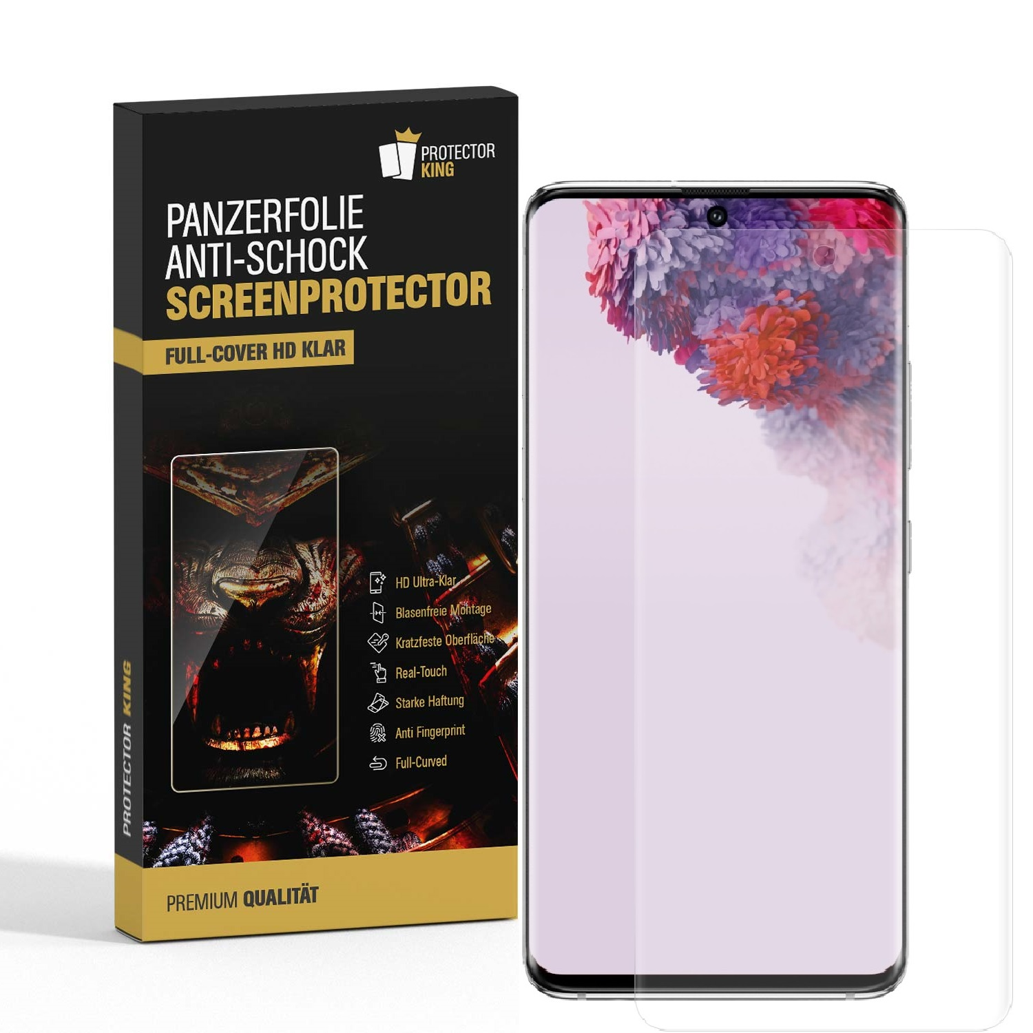 Displayschutzfolie(für ANTI-SHOCK CURVED S20 Ultra) PROTECTORKING 6x FULL Samsung Panzerfolie NANO KLAR Galaxy