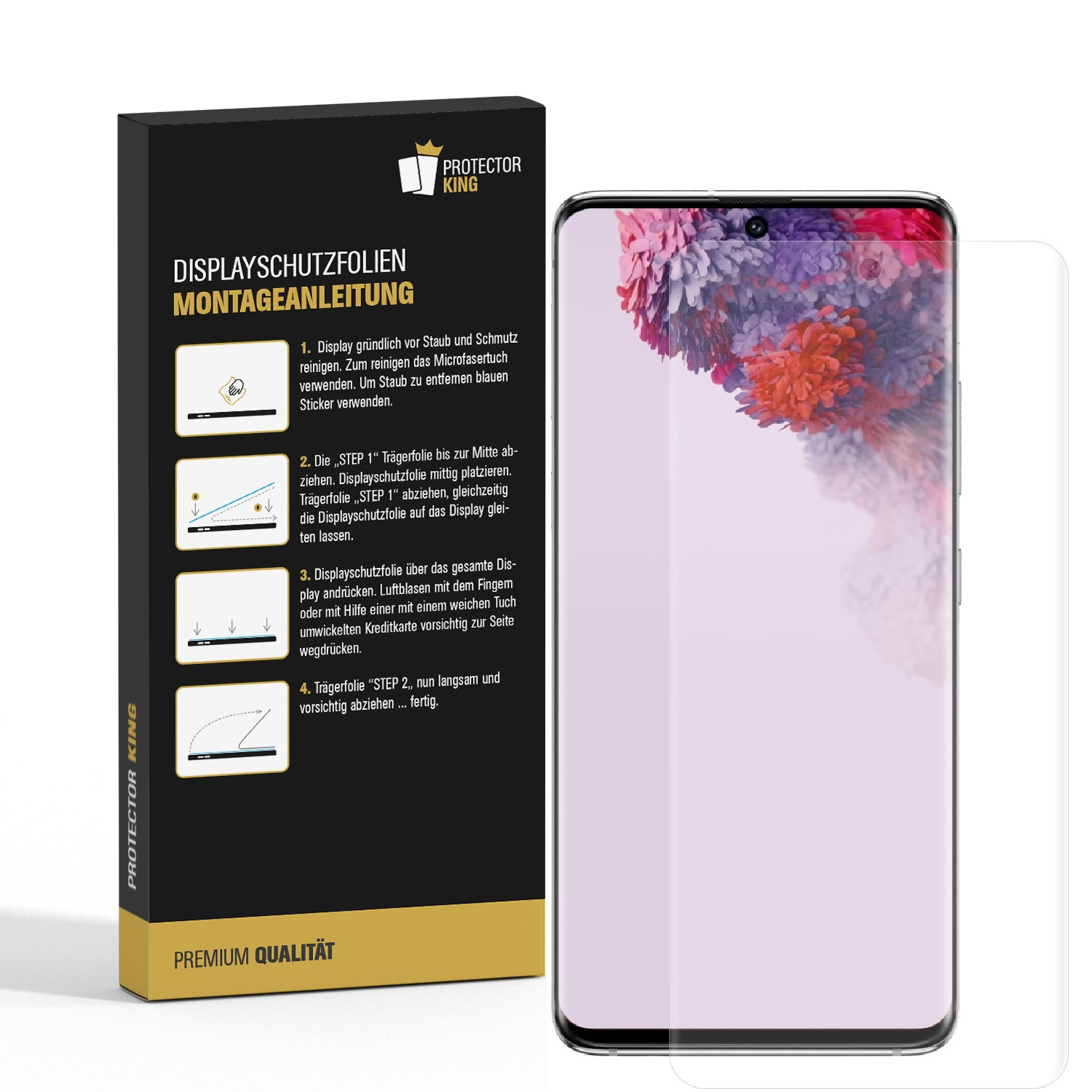 Displayschutzfolie(für ANTI-SHOCK CURVED S20 Ultra) PROTECTORKING 6x FULL Samsung Panzerfolie NANO KLAR Galaxy