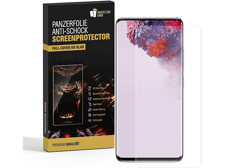 KLAR Displayschutzfolie(für CURVED FULL Ultra) 5x 9H Samsung Galaxy Panzernanoglas PROTECTORKING Schutzglas S20