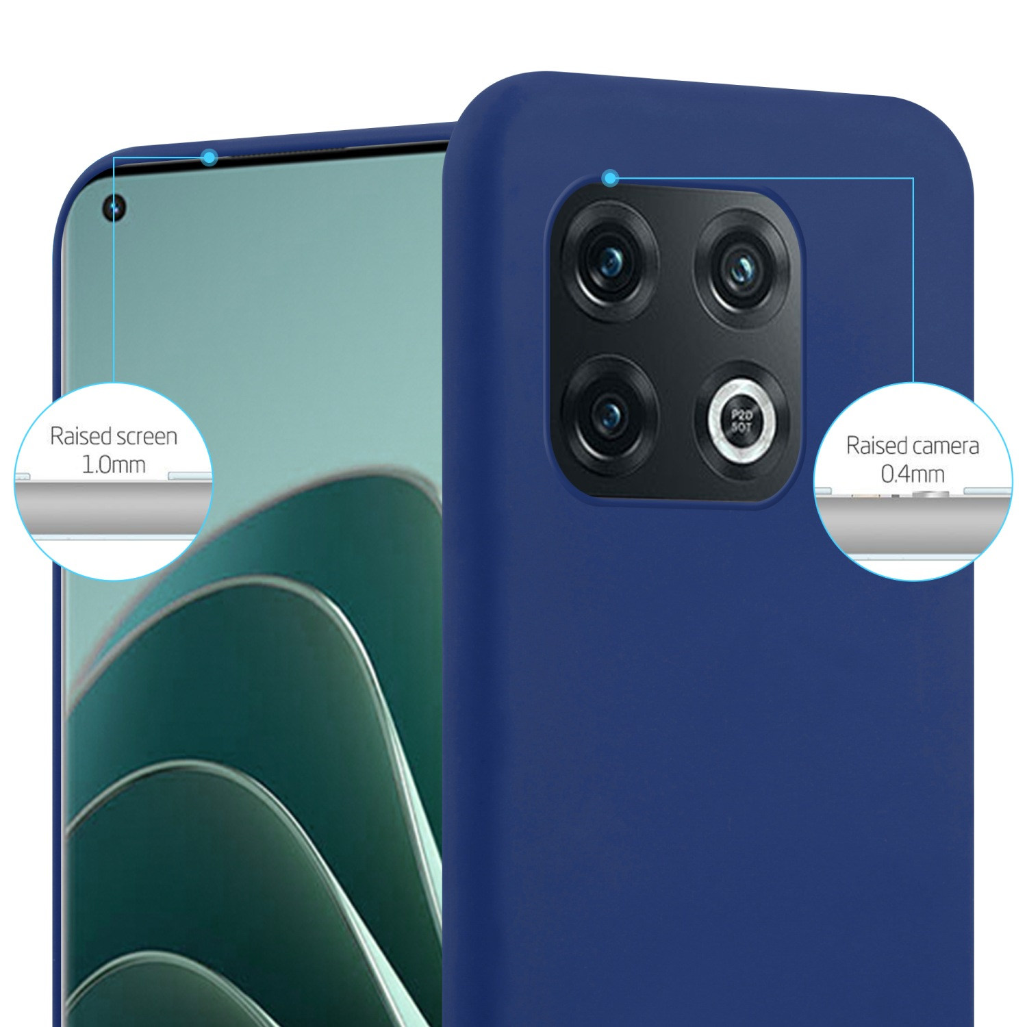 im OnePlus, Style, CANDY PRO Backcover, TPU CADORABO Hülle 5G, Candy DUNKEL BLAU 10