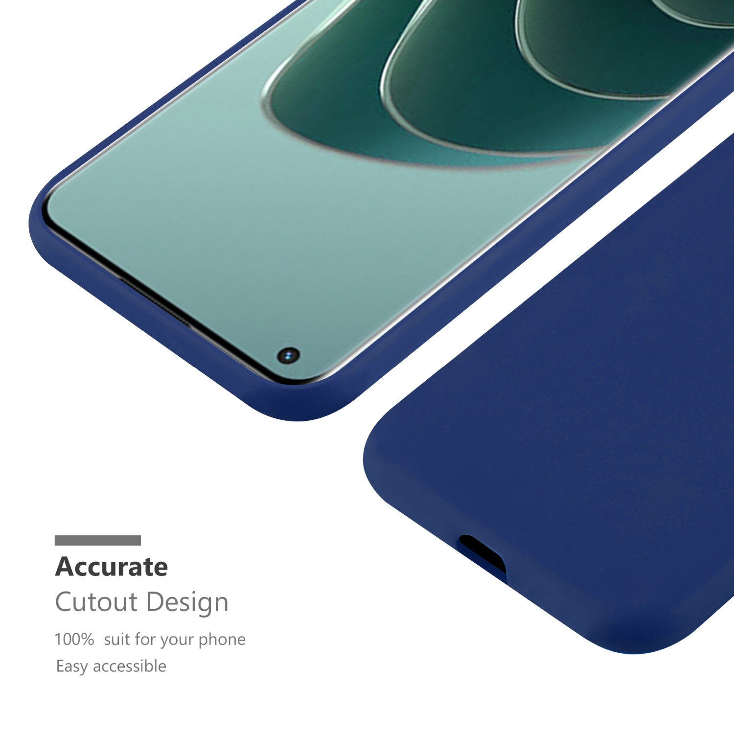TPU BLAU Candy Hülle im Backcover, CADORABO OnePlus, DUNKEL CANDY 5G, PRO Style, 10