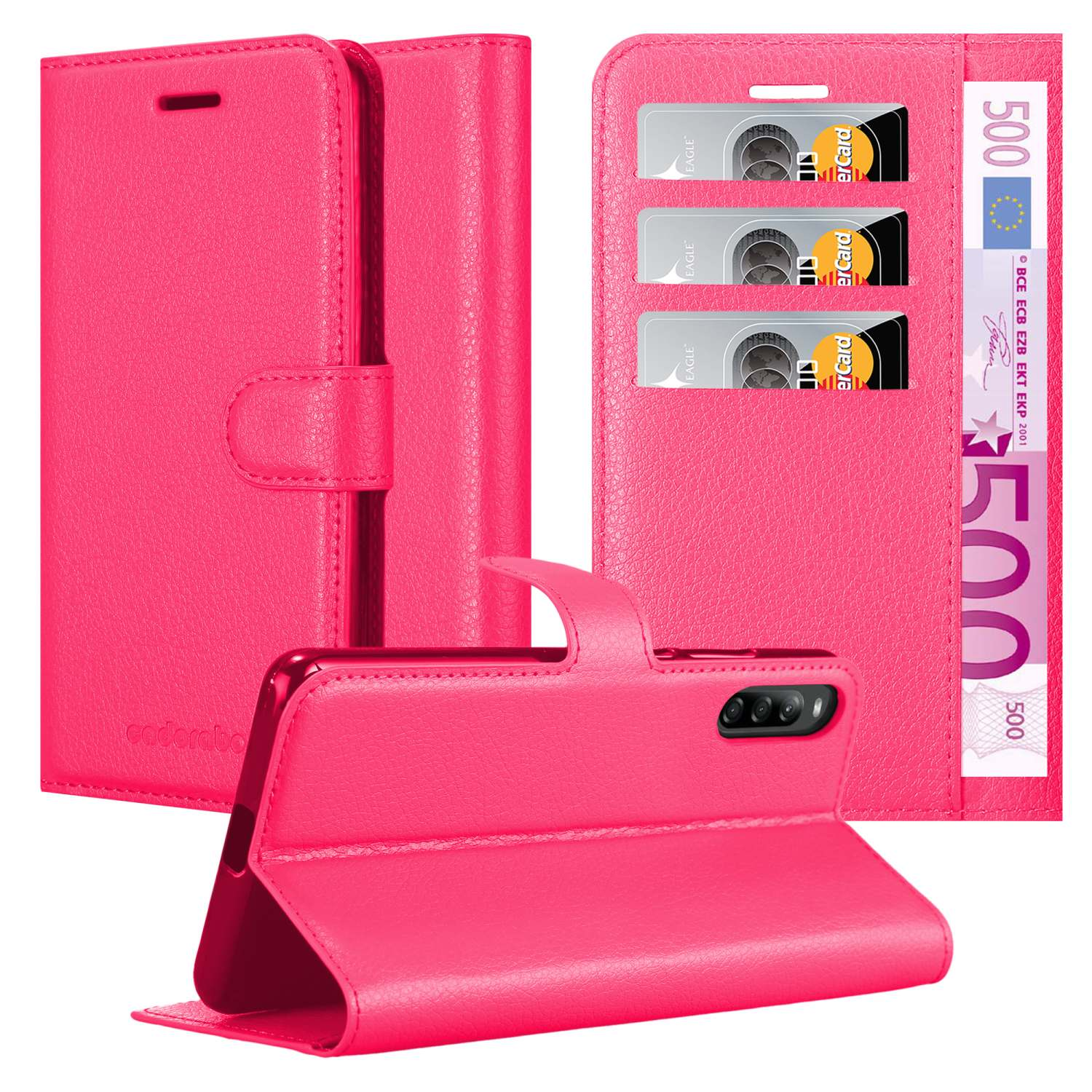 Sony, Xperia Bookcover, CADORABO Standfunktion, ROSA Book L4, LOTUS Hülle