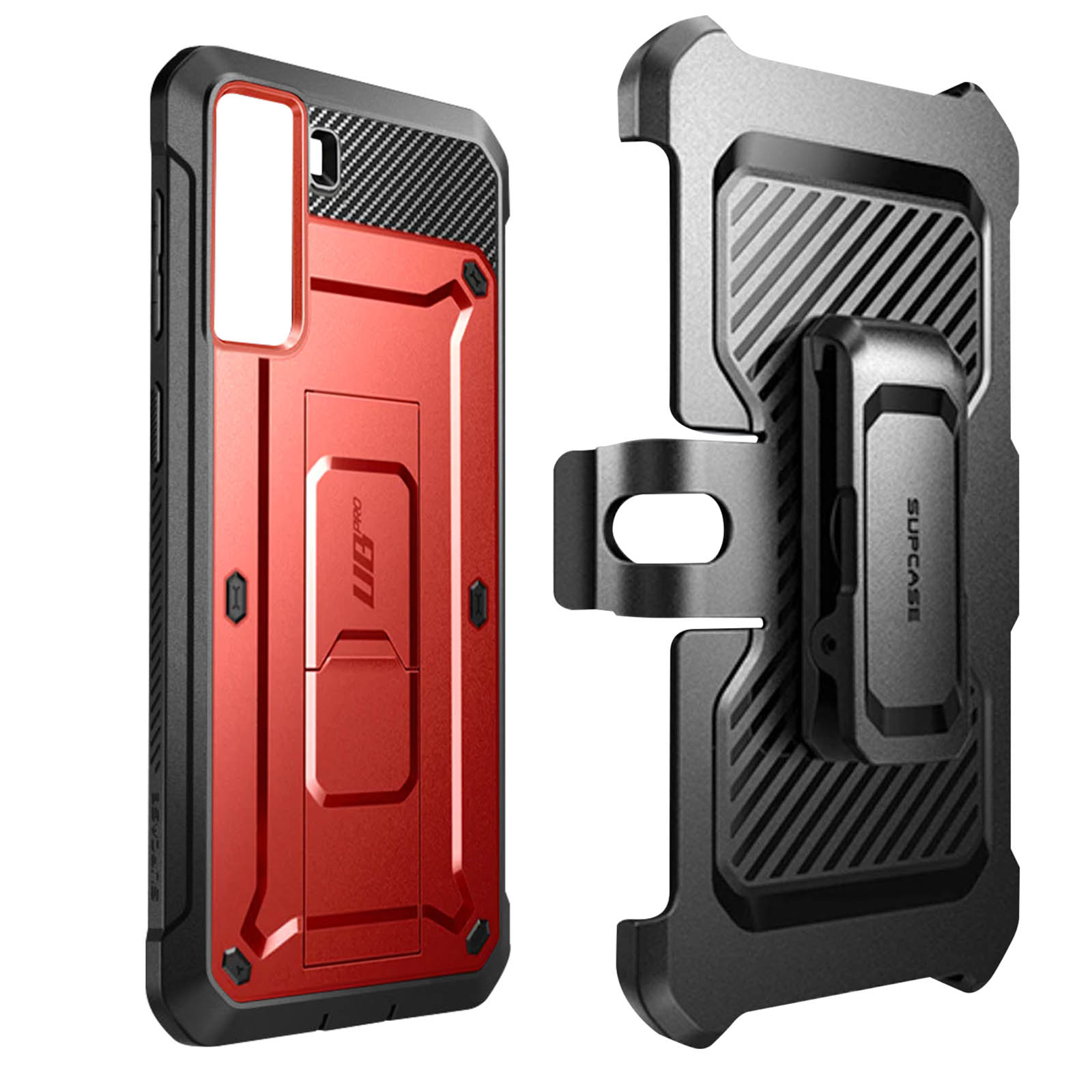 SUPCASE Unicorn Beetle Pro Backcover, S23, Galaxy Samsung, Rot Series