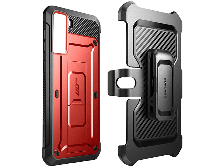 SUPCASE Unicorn Beetle Pro Backcover, S23, Galaxy Samsung, Rot Series