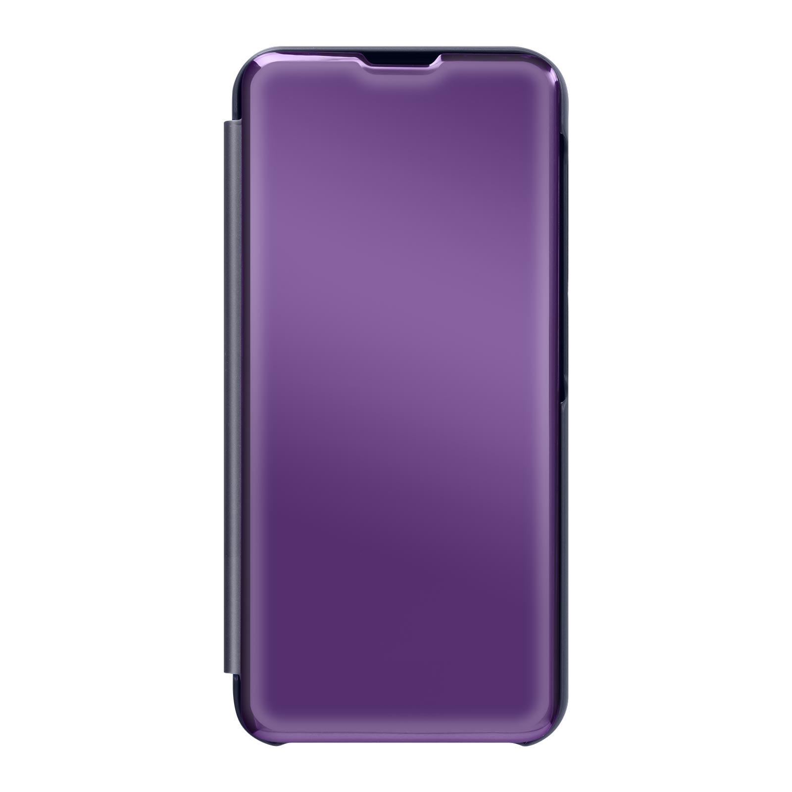 S23, Dunkelviolett Standing AVIZAR Samsung, Galaxy Bookcover, Cover Clear View Series,