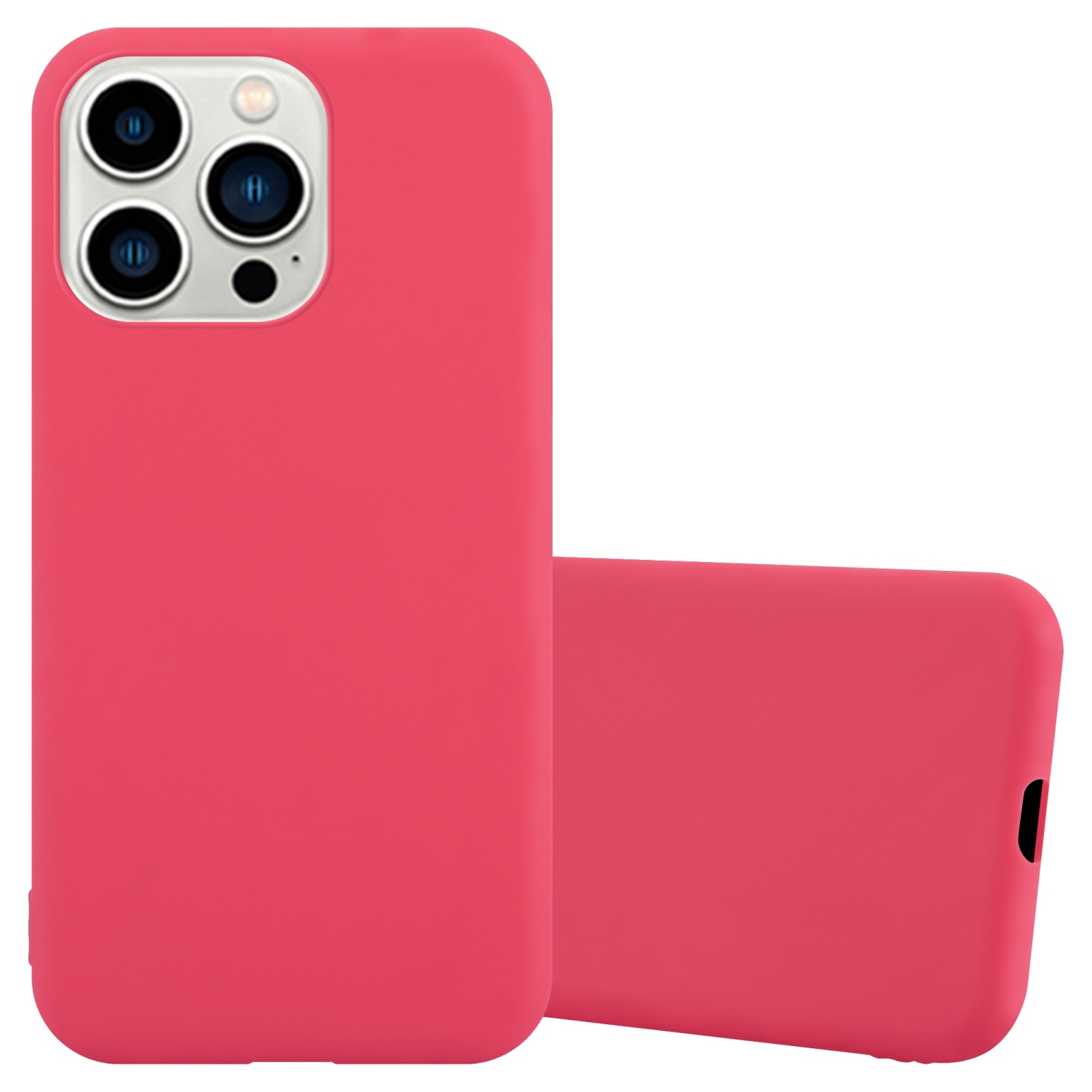 PRO Style, Hülle CADORABO TPU MAX, Candy iPhone 14 Backcover, ROT Apple, im CANDY