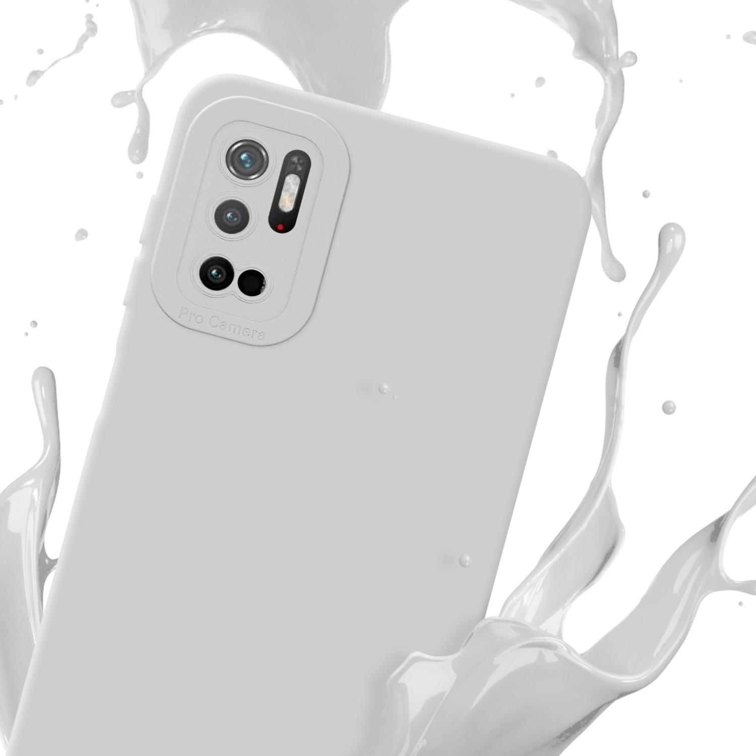 NOTE Backcover, Xiaomi, RedMi Schutzhülle / Fluid 5G 10 POCO M3 5G, TPU PRO Style, CADORABO FLUID WEIß