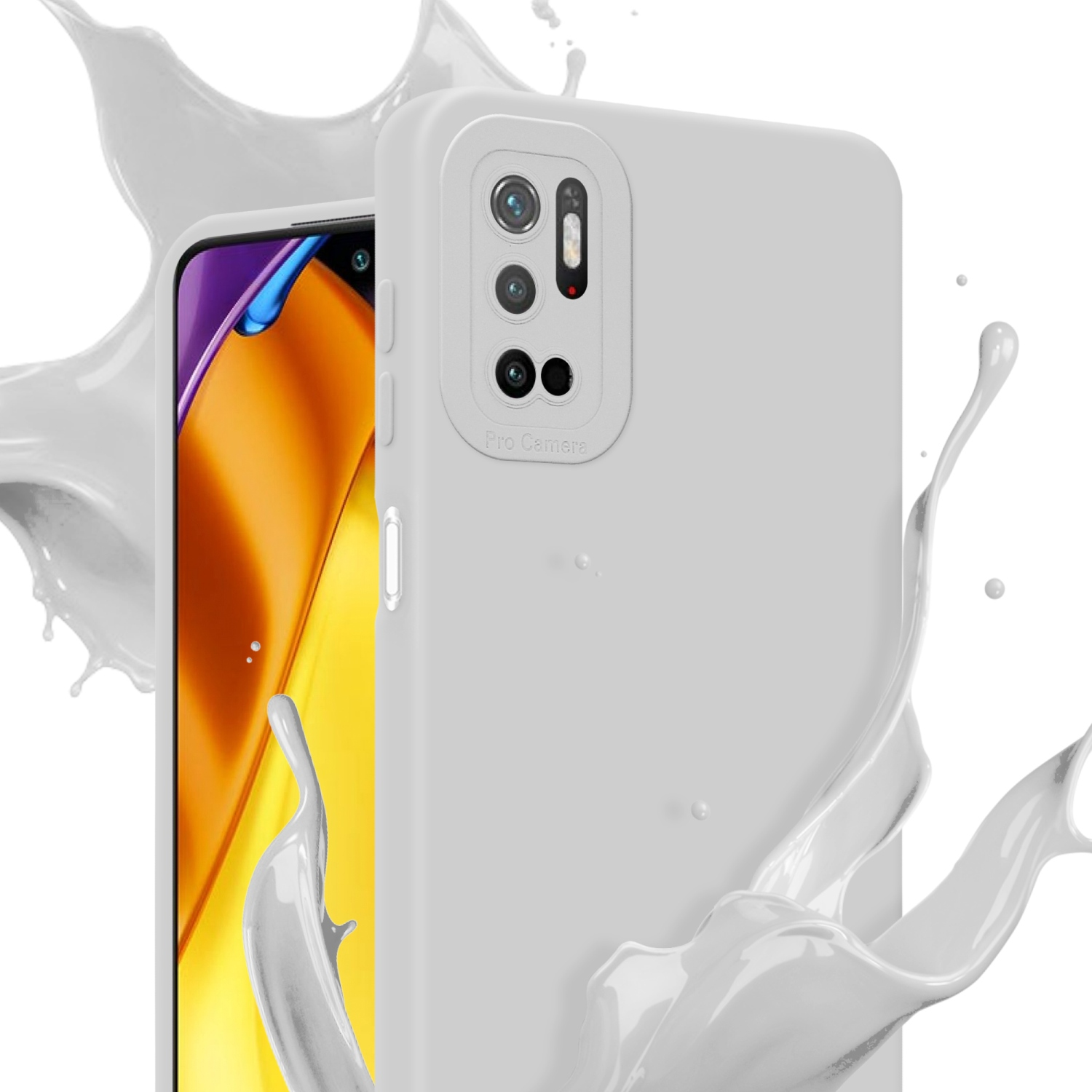 CADORABO Schutzhülle TPU Fluid 10 POCO Xiaomi, M3 / 5G Backcover, WEIß Style, RedMi 5G, FLUID PRO NOTE