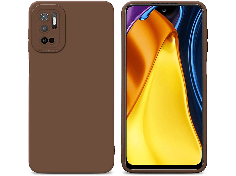 CADORABO Schutzhülle TPU Fluid Style, Backcover, Xiaomi, RedMi NOTE 10 5G / POCO M3 PRO 5G, FLUID BRAUN