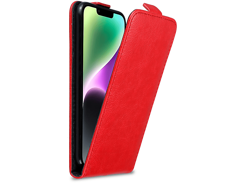 CADORABO Hülle im Flip Style, Flip Cover, Apple, iPhone 14 PLUS, APFEL ROT