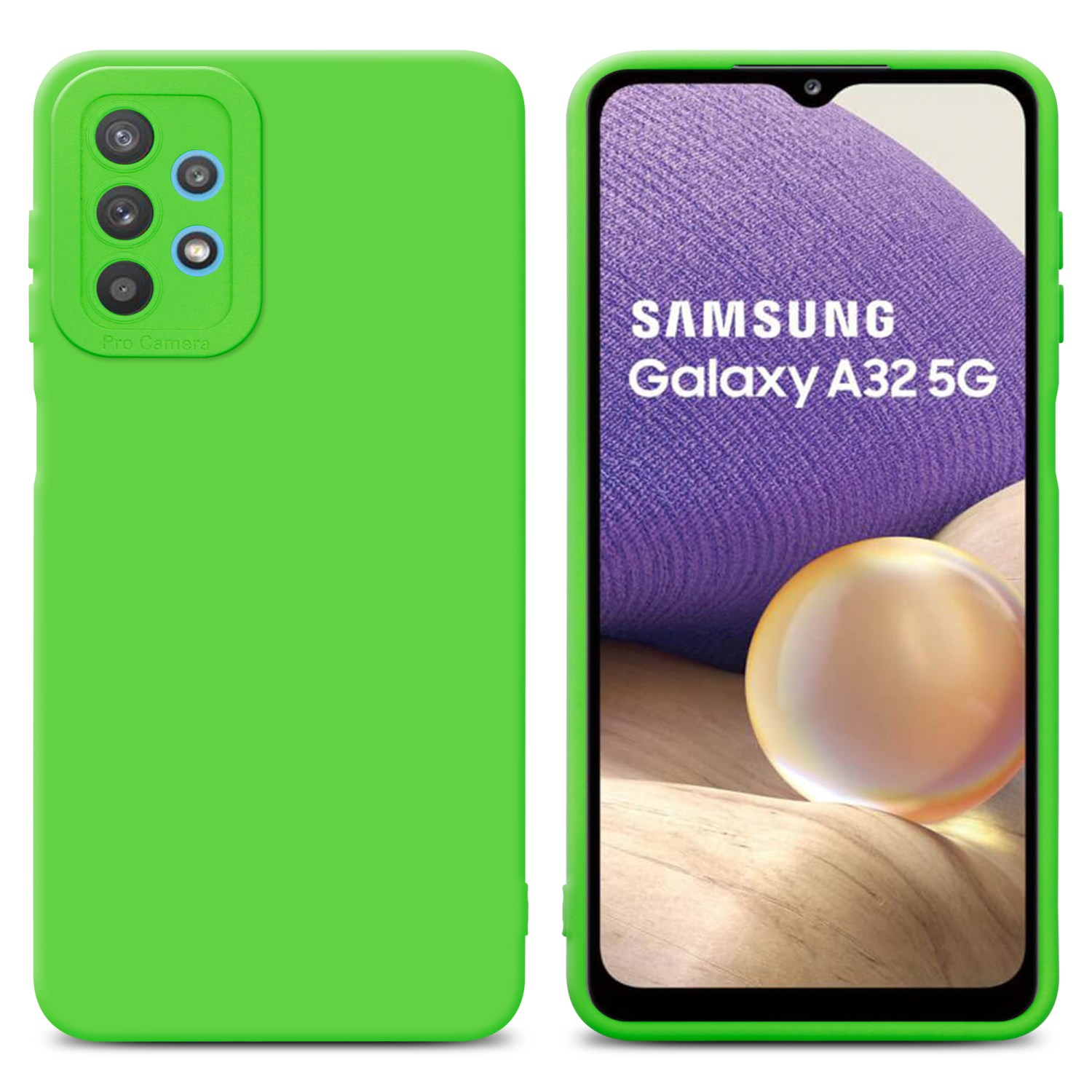 5G, Backcover, Schutzhülle Galaxy Samsung, A32 Style, TPU CADORABO FLUID GRÜN Fluid