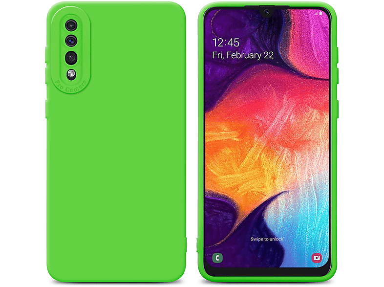 Backcover, 4G / / Style, Galaxy A50 GRÜN TPU Schutzhülle A50s CADORABO A30s, Fluid FLUID Samsung,