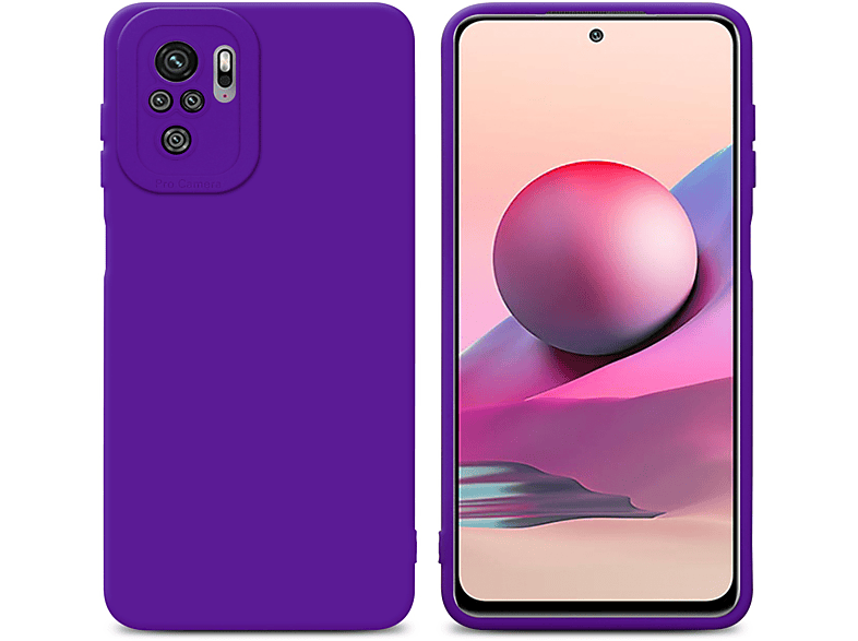 LILA 10S, Fluid Style, Xiaomi, DUNKEL CADORABO RedMi / NOTE 10 TPU Schutzhülle RedMi 4G Backcover, NOTE FLUID