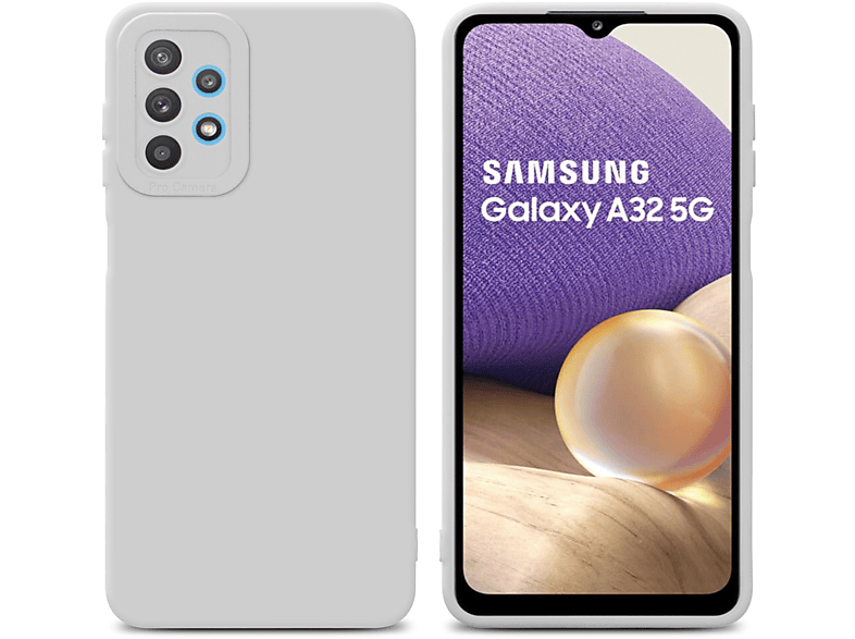 Samsung, Schutzhülle A32 5G, Fluid Galaxy Style, TPU Backcover, WEIß CADORABO FLUID