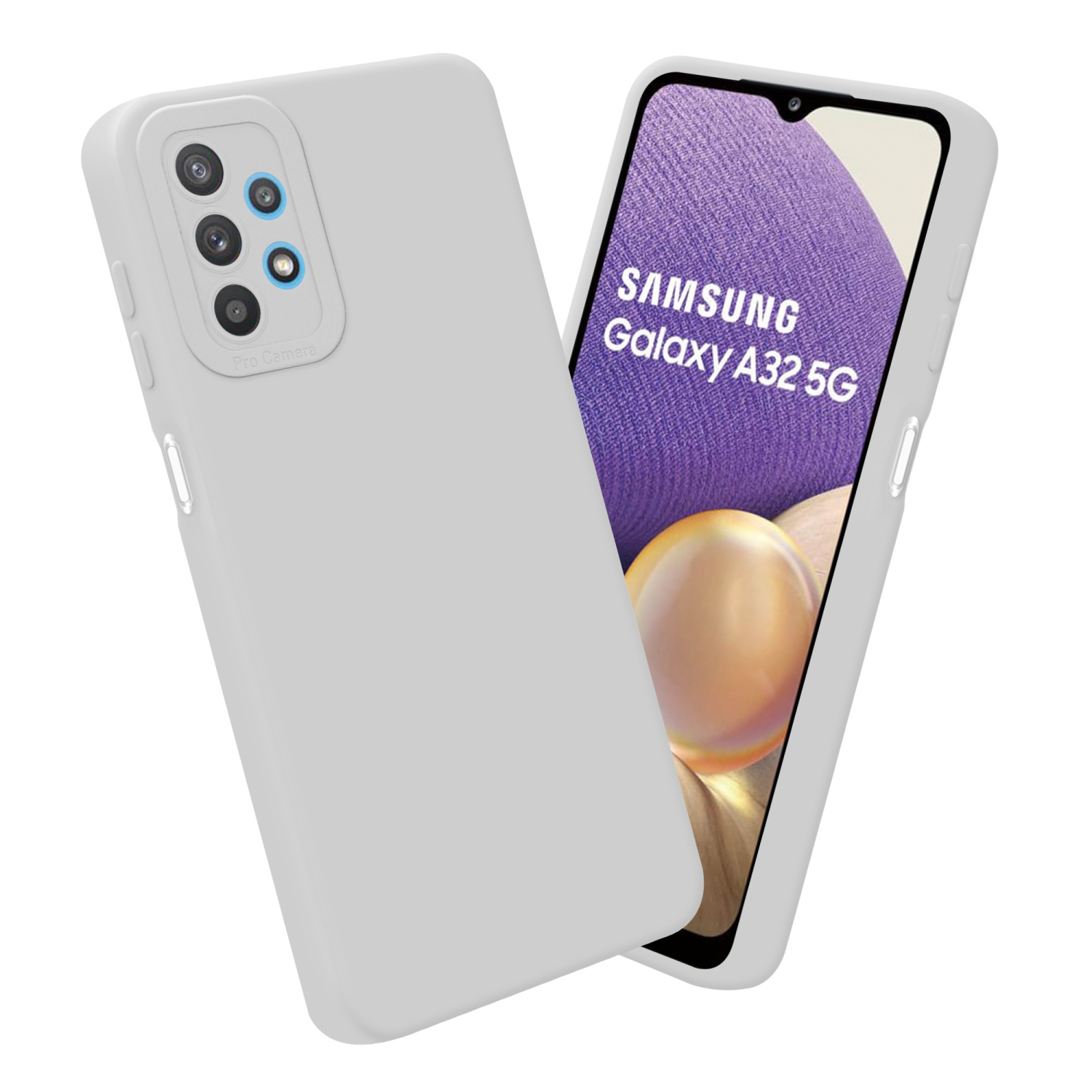 Galaxy Samsung, Fluid Backcover, WEIß Schutzhülle CADORABO FLUID A32 Style, TPU 5G,