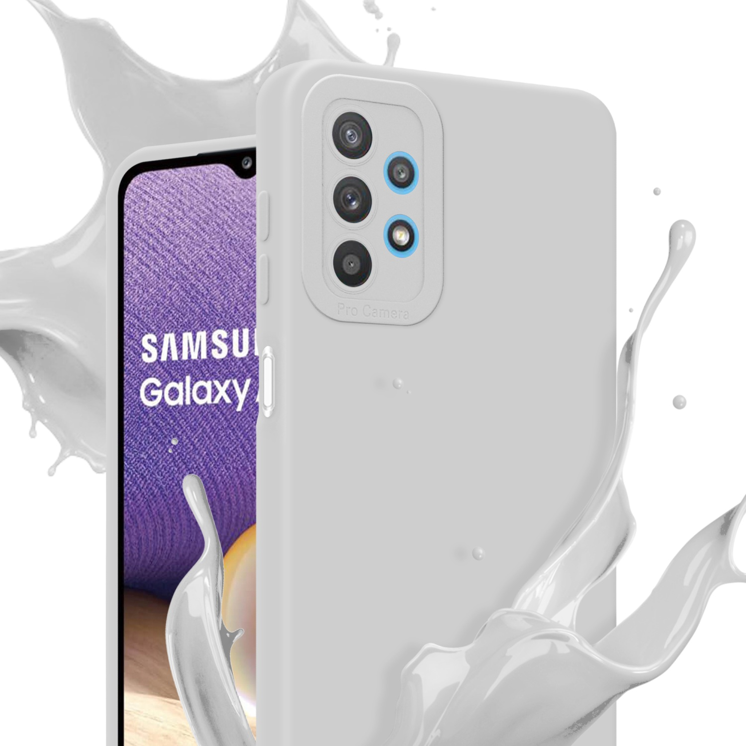 Galaxy Fluid Style, Schutzhülle 5G, FLUID WEIß TPU CADORABO A32 Samsung, Backcover,