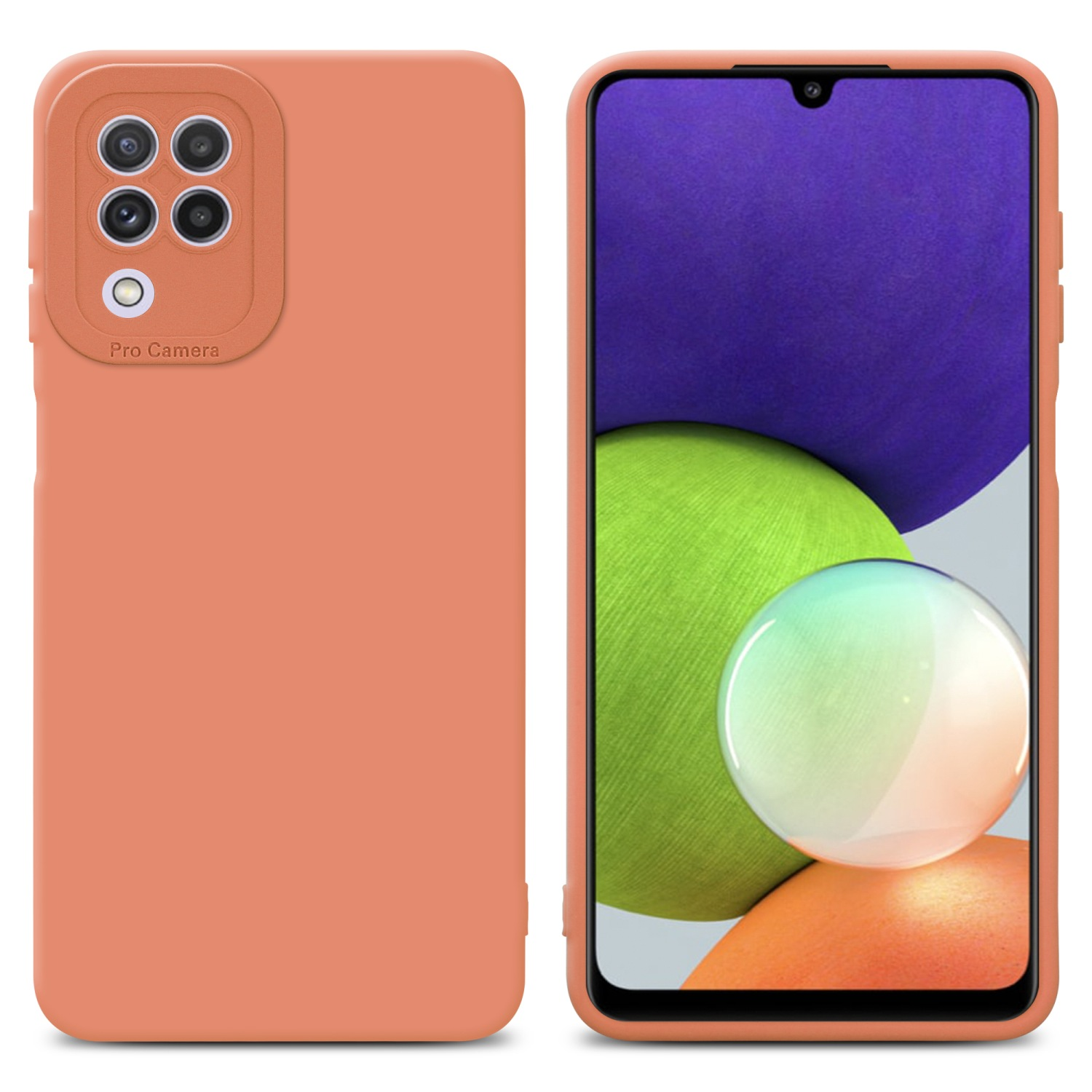 TPU Style, ORANGE Samsung, Fluid Schutzhülle FLUID Backcover, 4G, CADORABO HELL A22 Galaxy