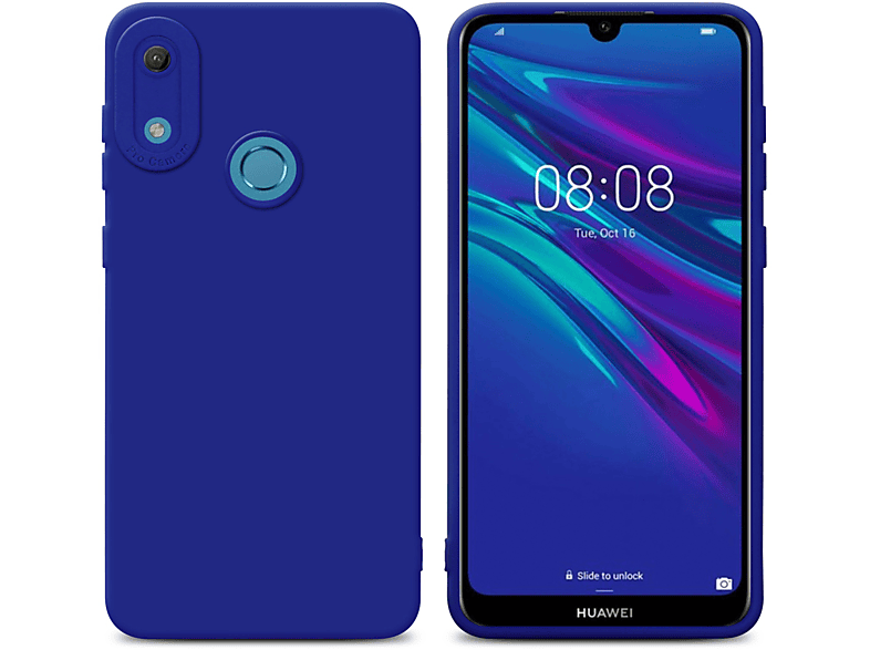 Schutzhülle FLUID CADORABO 2019, TPU Fluid Huawei, BLAU Backcover, Style, Y6