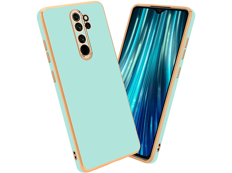 RedMi Xiaomi, NOTE mit CADORABO Gold Grün - PRO, 8 Mint Kameraschutz, Handyhülle Backcover, Glossy