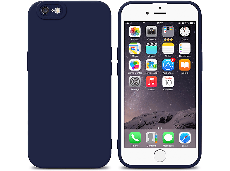 CADORABO Schutzhülle TPU Fluid Style, Backcover, Apple, iPhone 6 PLUS / 6S PLUS, FLUID DUNKEL BLAU