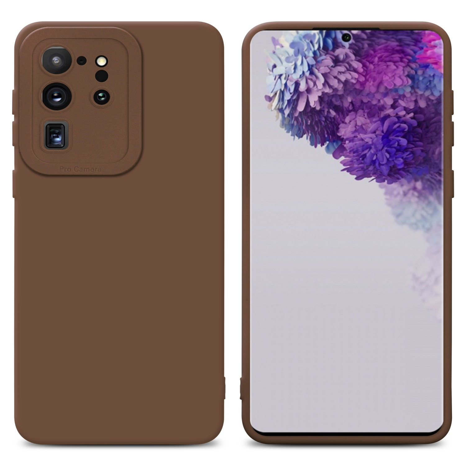 Schutzhülle S20 Backcover, FLUID Galaxy Fluid CADORABO TPU ULTRA, BRAUN Samsung, Style,