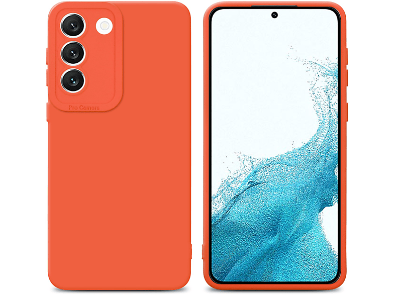 CADORABO Schutzhülle TPU Fluid Galaxy Samsung, ORANGE Style, Backcover, FLUID S22