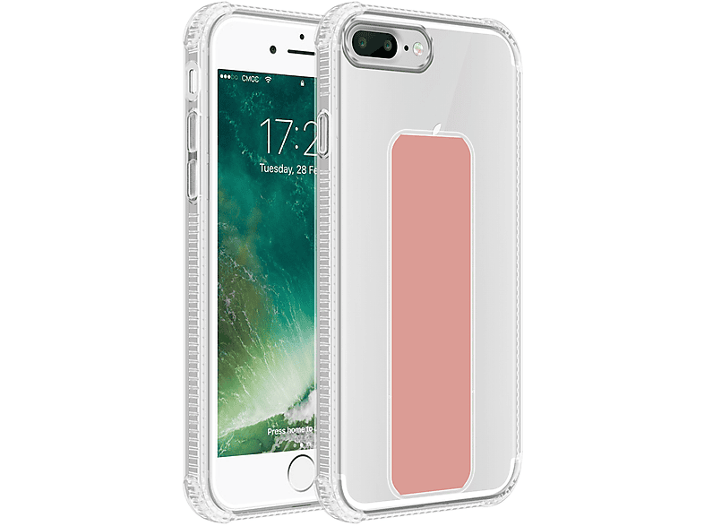 CADORABO Hülle mit Halterung und Standfunktion, Backcover, Apple, iPhone 7 PLUS / 7S PLUS / 8 PLUS, ROSA | Backcover