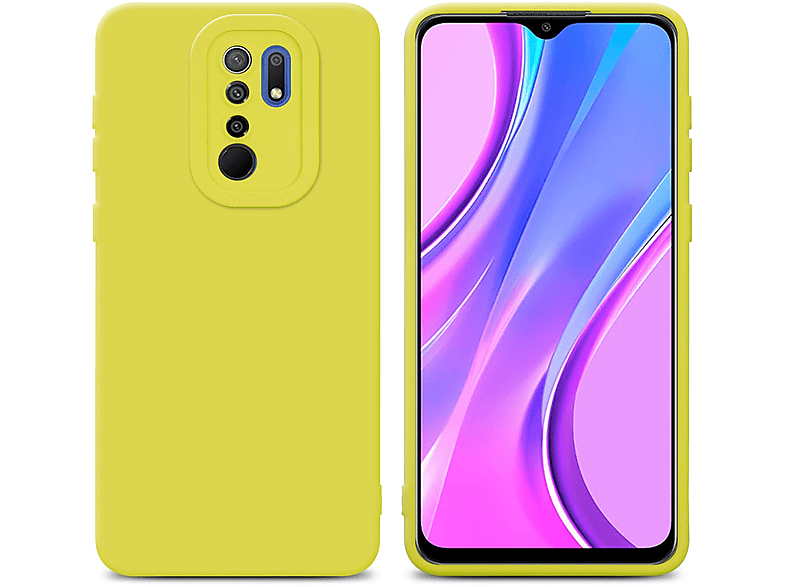 CADORABO Schutzhülle TPU Fluid Style, Backcover, Xiaomi, RedMi 9, FLUID GELB