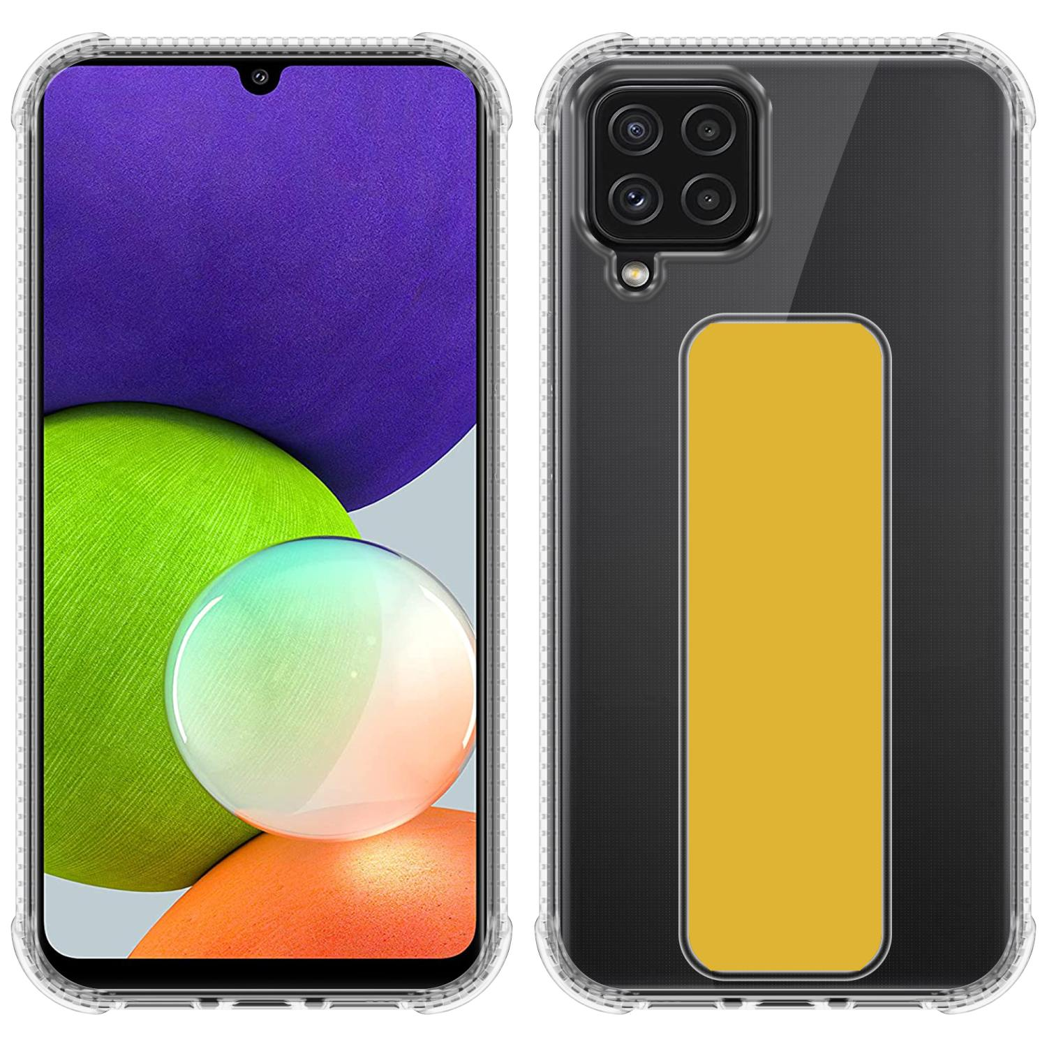 Zwei Telefone, eines links mit der Rückseite des Telefons, das andere rechts mit dem Bildschirm.