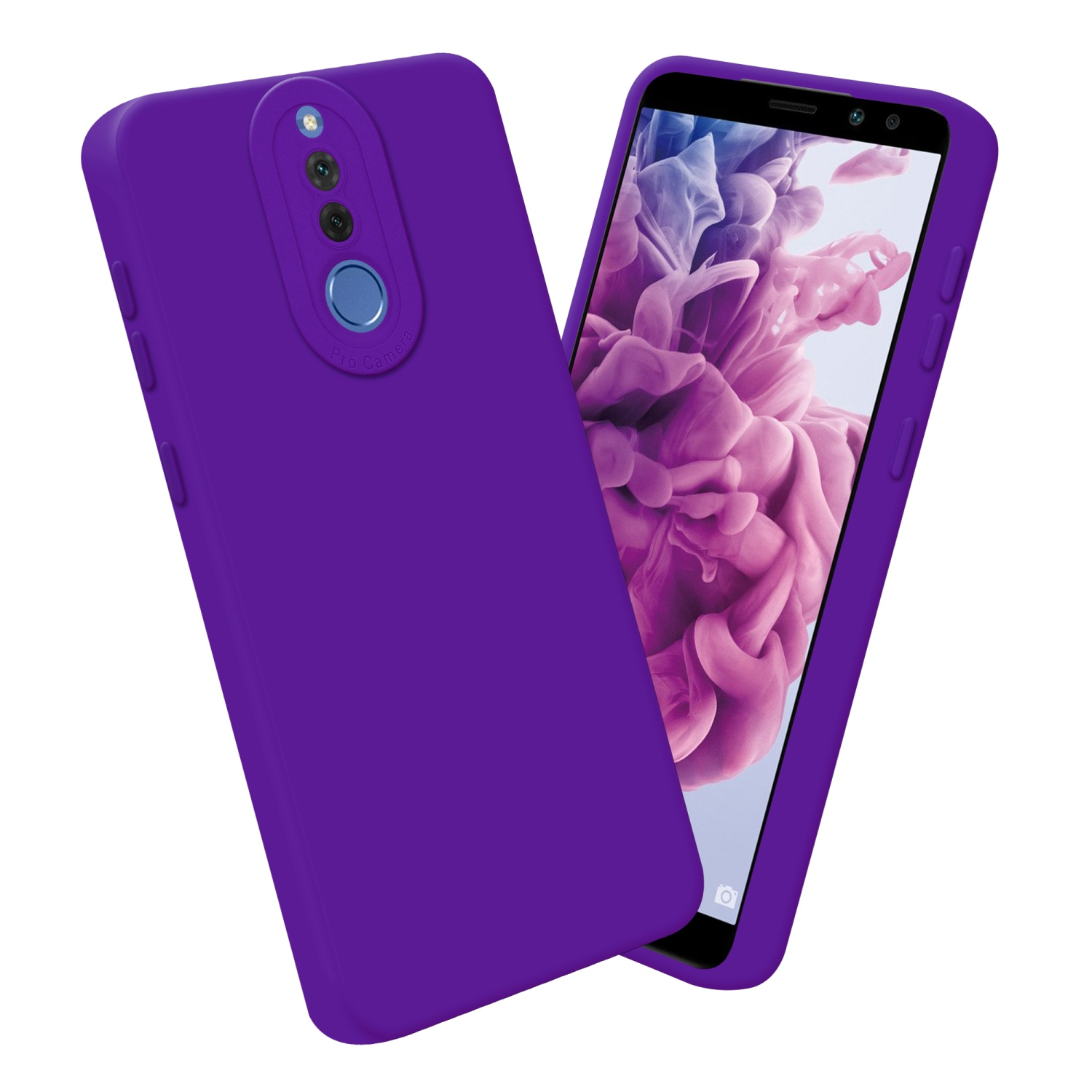 CADORABO Schutzhülle MATE LITE, Huawei, LILA DUNKEL Style, Fluid FLUID 10 TPU Backcover