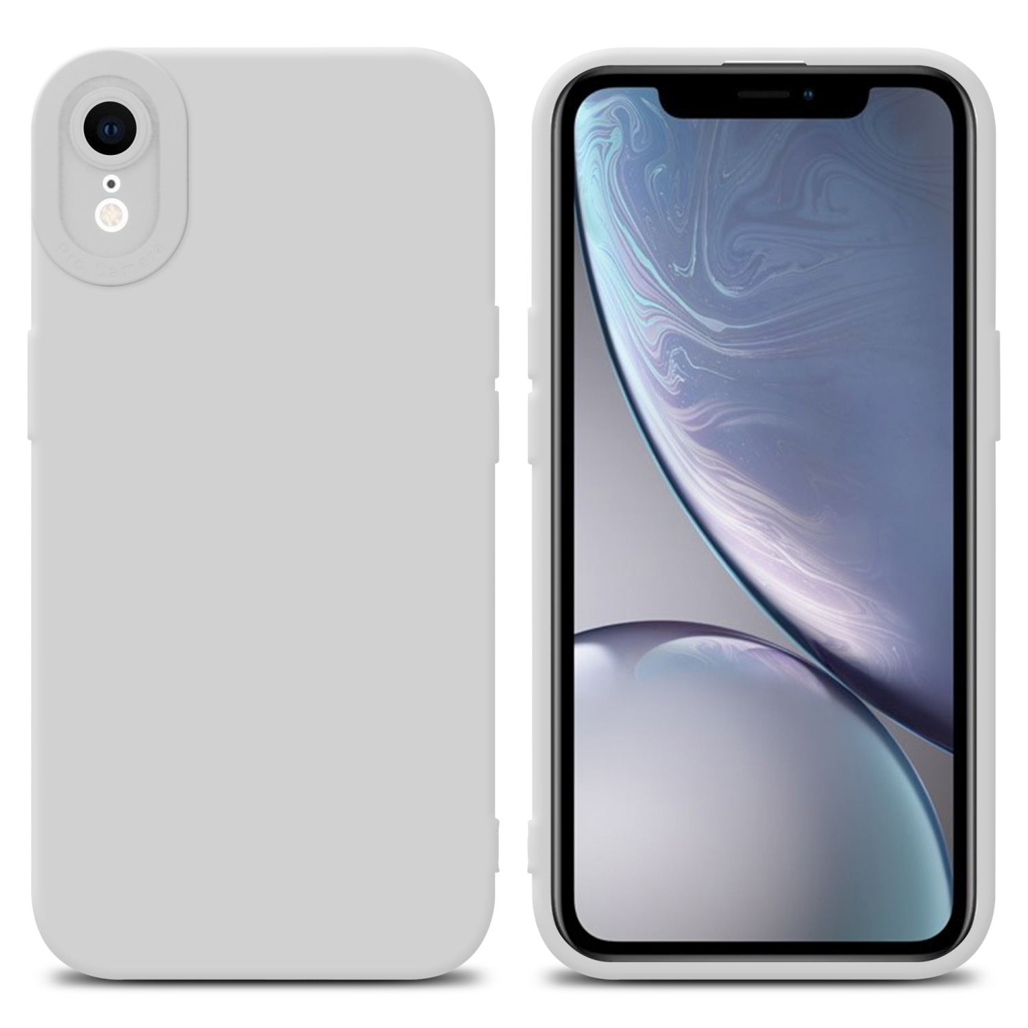 CADORABO Schutzhülle TPU Fluid Style, FLUID Backcover, iPhone XR, Apple, WEIß