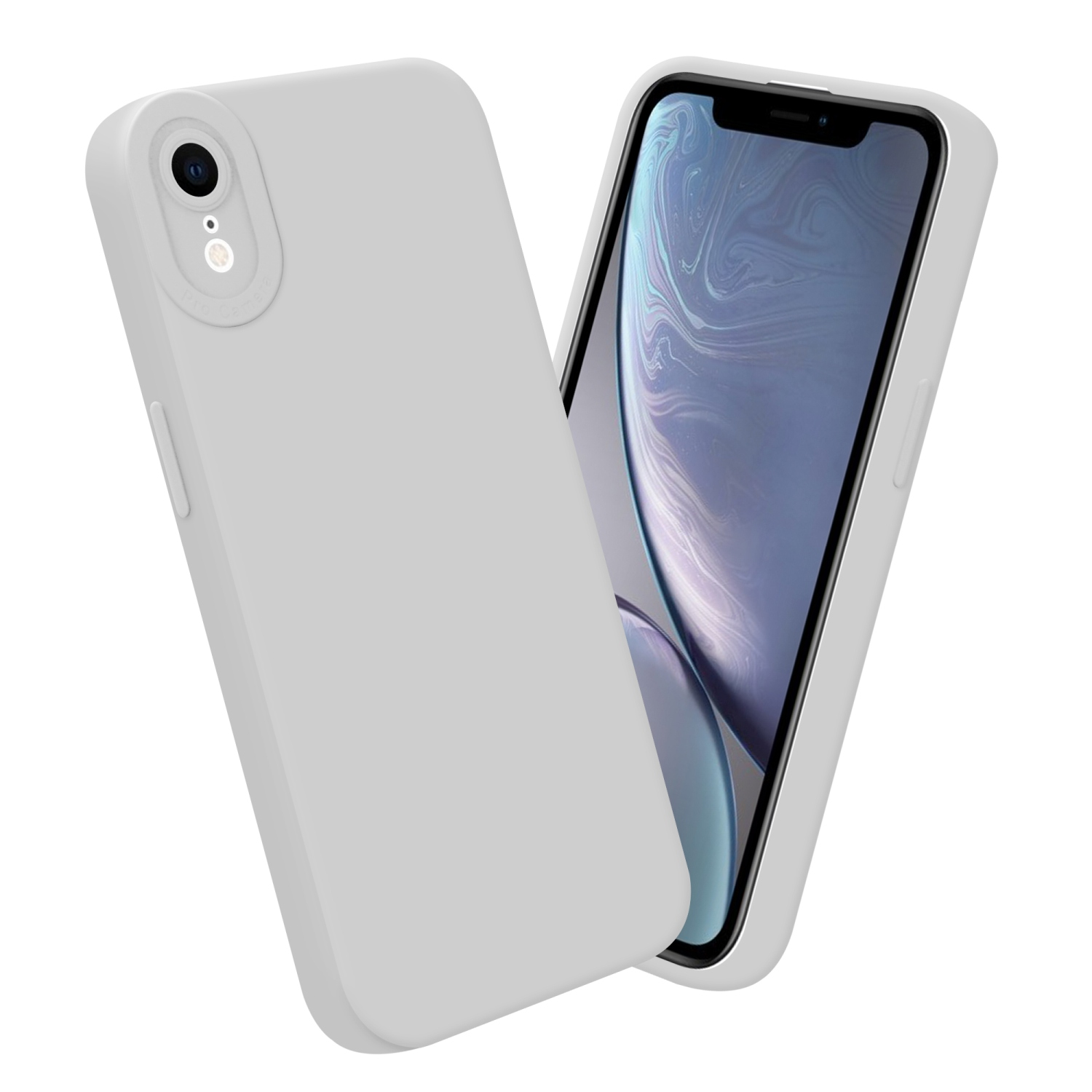 CADORABO Schutzhülle TPU Fluid Style, FLUID Backcover, iPhone XR, Apple, WEIß