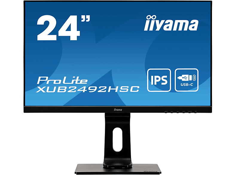 IIYAMA XUB2492HSC-B1 23,8 Zoll Full-HD Monitor (4 ms Reaktionszeit , 75 Hertz , 75 Hz nativ)