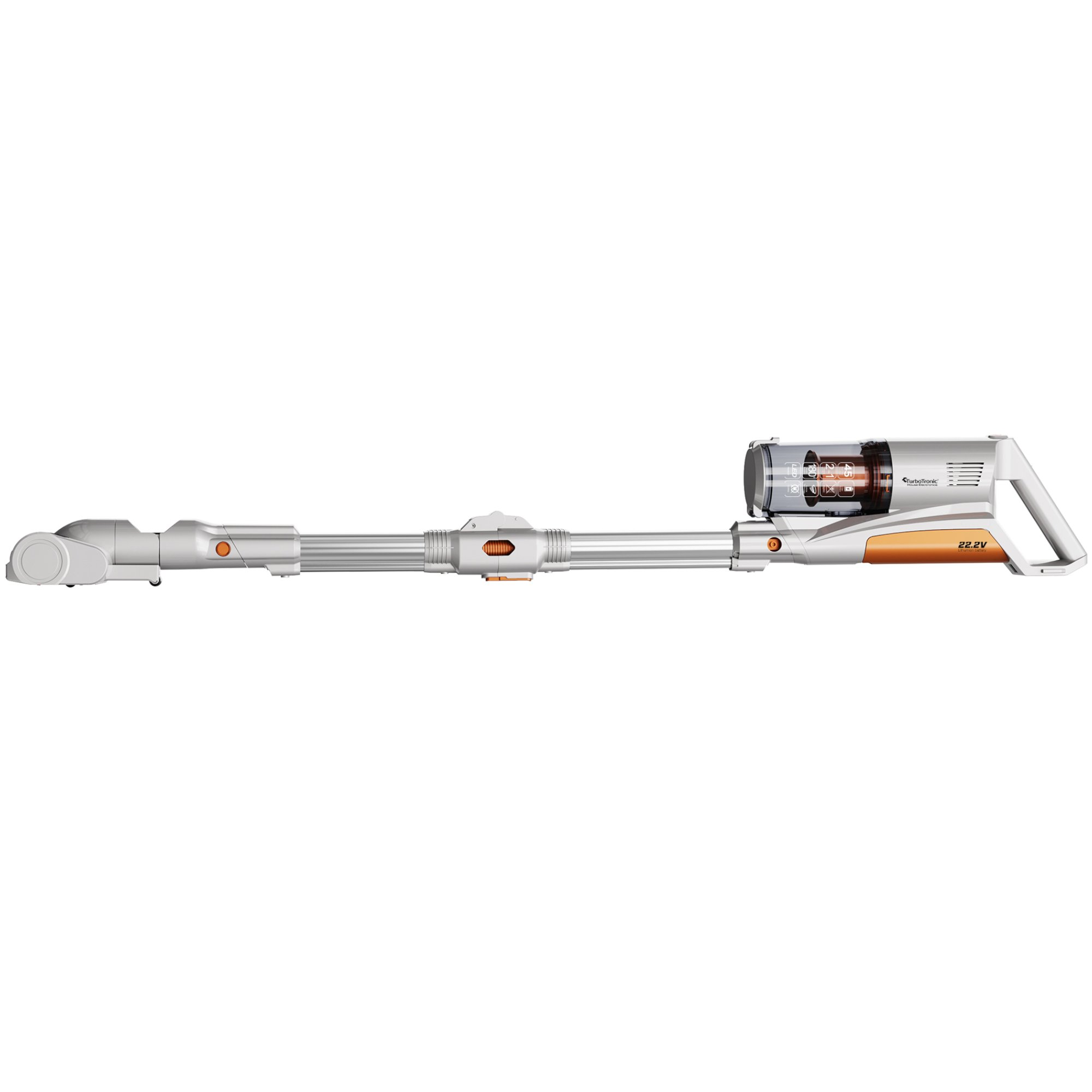 TURBOTRONIC BY Z-LINE TT-CV11-Silver 120 Staubsauger, Akku Netz-/Akkubetrieb, Watt