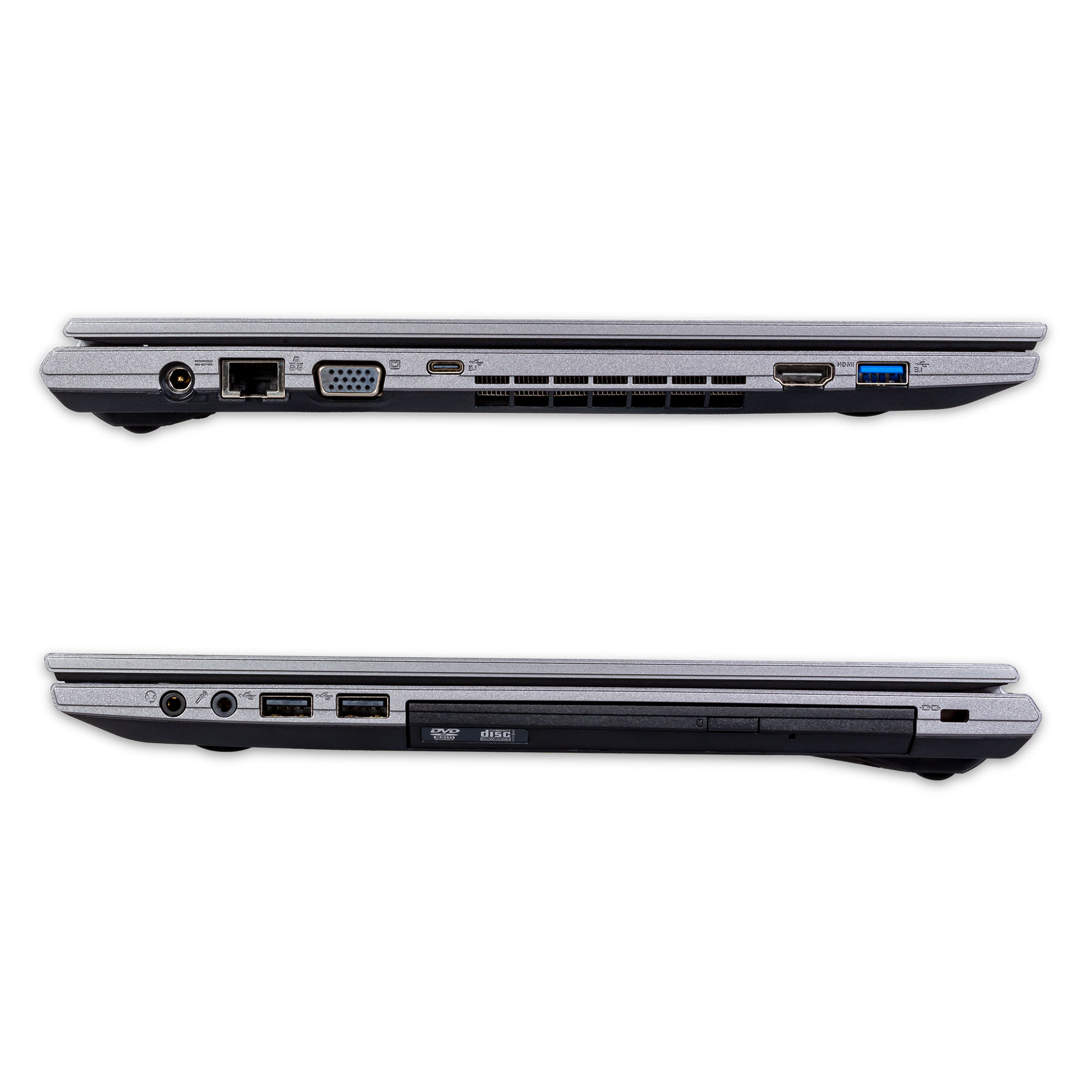 PADERBOOK GB i55, fertig RAM, Display, und aktiviert, Notebook 2000 GB Zoll installiert Silber Basic SSD, 8 mit Metallic 15,6