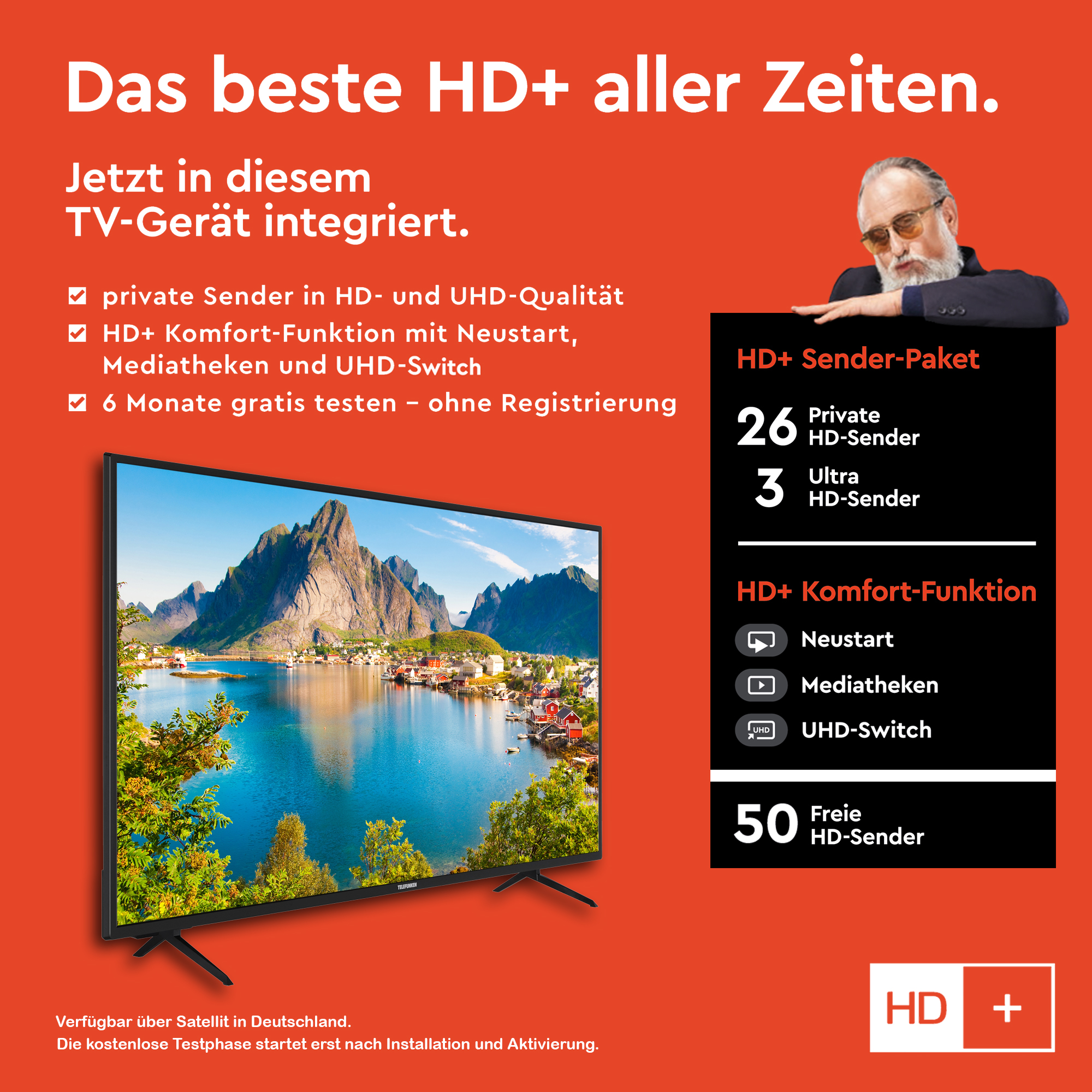 UHD cm, 4K, / 50 126 (Flat, TV) XU50SN550S LED TV SMART Zoll TELEFUNKEN