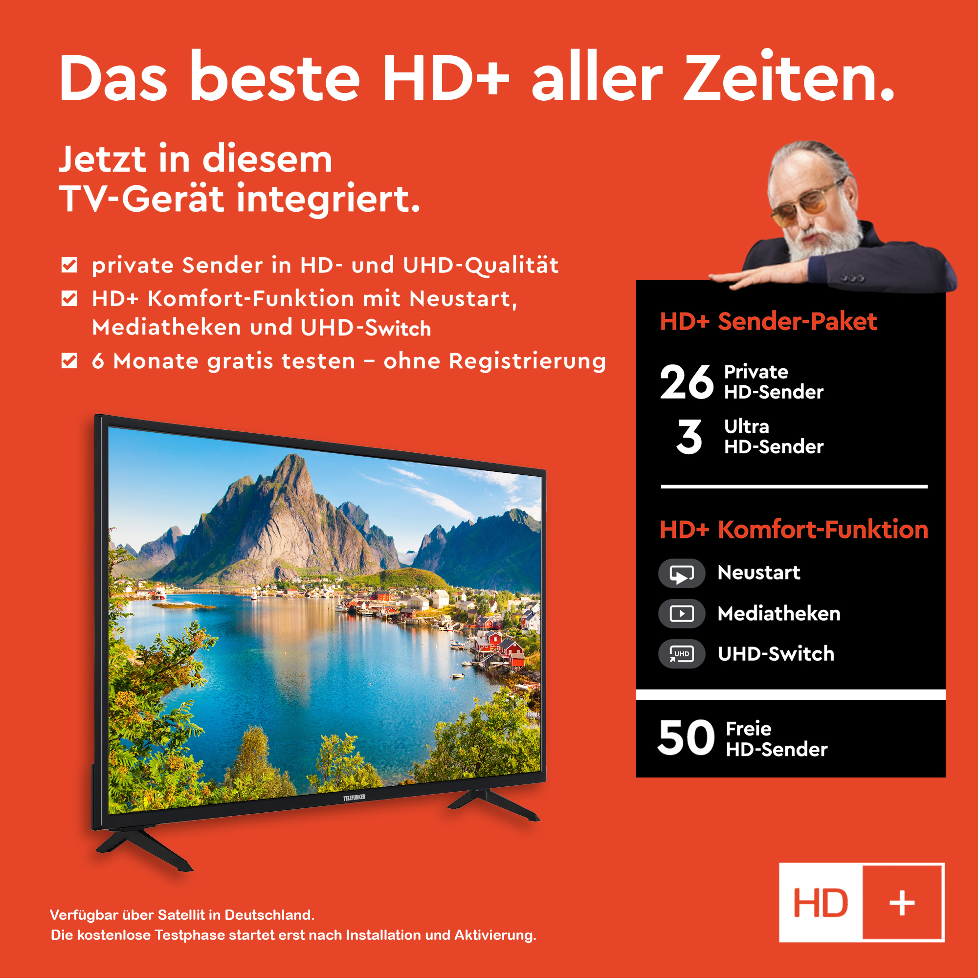/ TELEFUNKEN 108 SMART TV cm, 4K, XU43SN550S Zoll TV) (Flat, UHD 43 LED