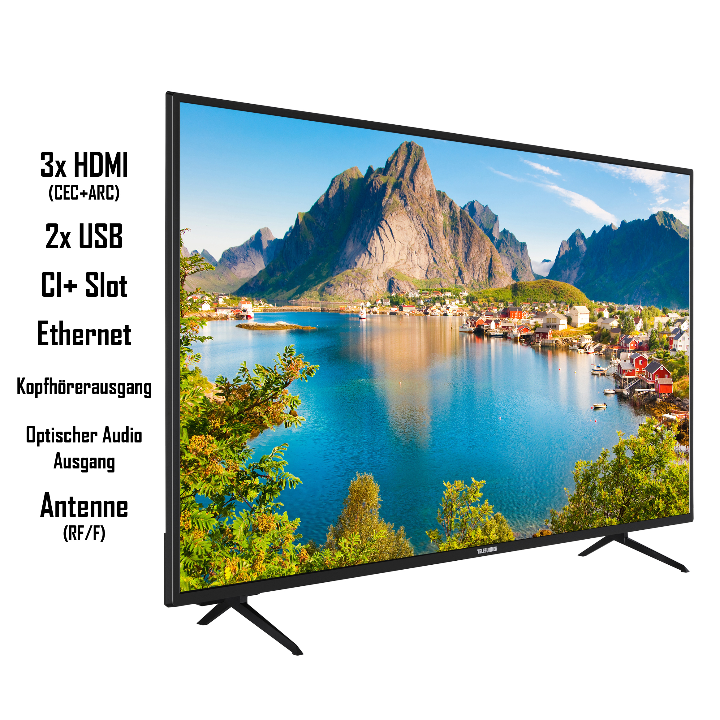 TELEFUNKEN XU50SN550S (Flat, 50 4K, 126 LED / cm, Zoll TV TV) UHD SMART